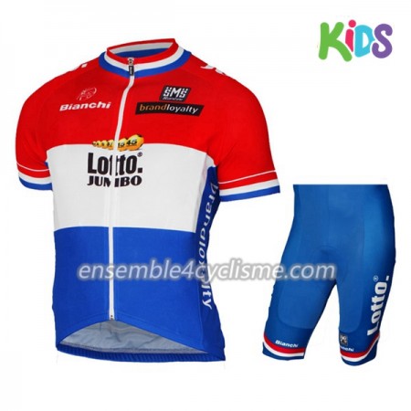 Enfant Tenue Maillot + Cuissard 2017 LottoNL-Jumbo Championnats de Pays-Bas